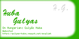 huba gulyas business card